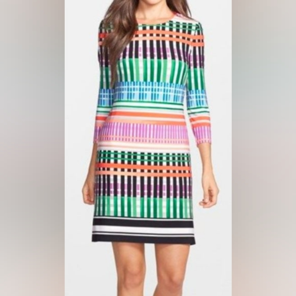 Eliza J Print Jersey A-line Dress Size 8